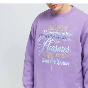Pleasures faith always understanding purple crewneck sweatshirt sweater XL